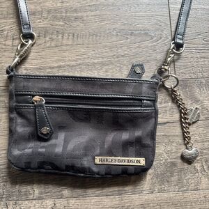 Harley-Davidson Women's Hip Bag, HD Jacquard, Black Cotton HD3492J-Black